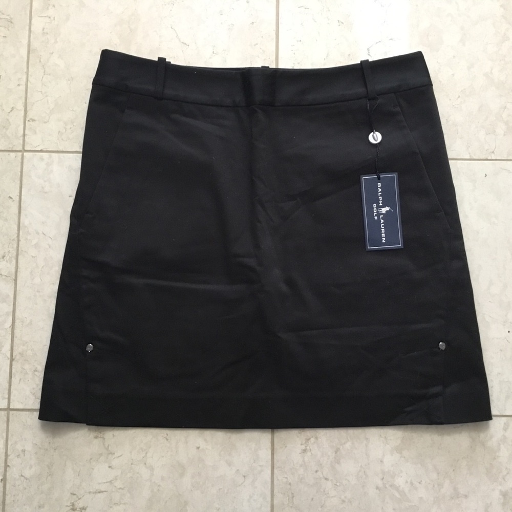 NWT RALPH LAUREN GOLF Attainment black skort 6
